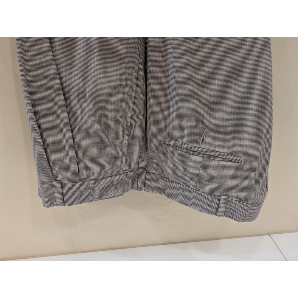 Preswick & Moore Mens Gray Plaid Pleated Dress Pants Career Trousers 36W‎ 32L - Picture 3 of 6